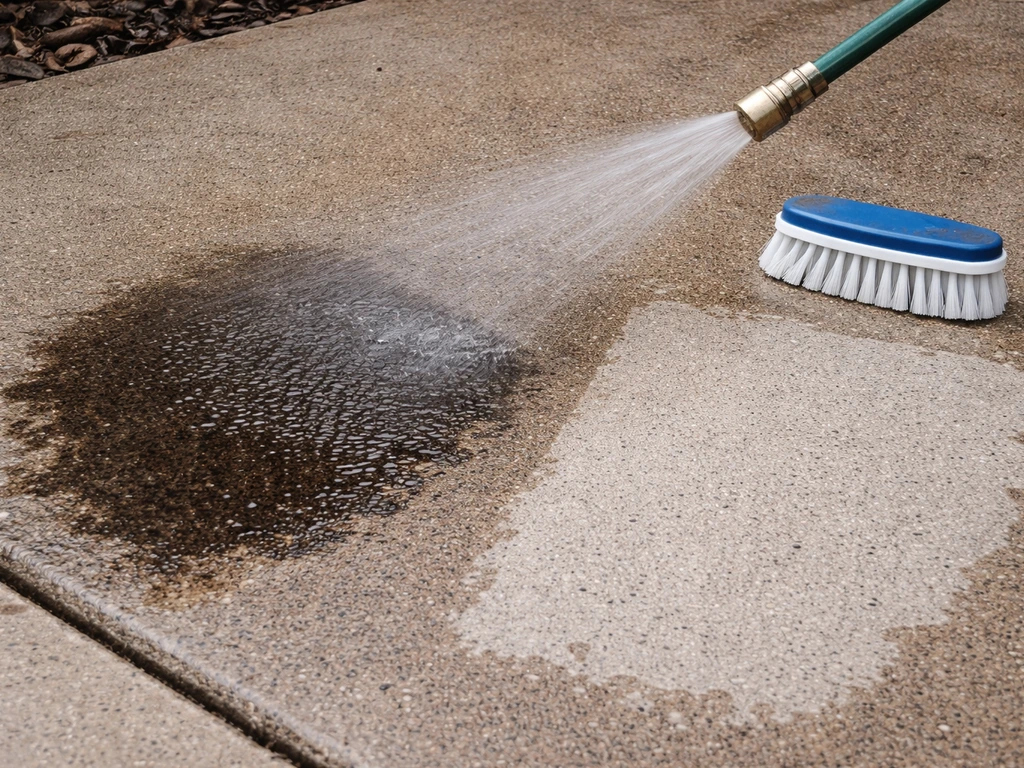 How to Get Grease Out of a Concrete Patio Step by Step
