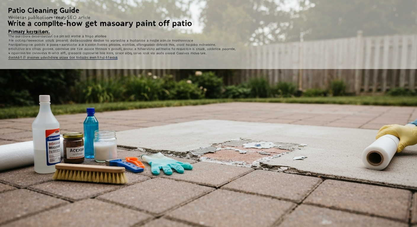 How to Get Masonry Paint Off Patio: Step-by-Step Removal Guide
